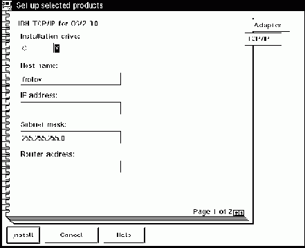Установка IBM OS/2 Warp Connect для работы с Internet